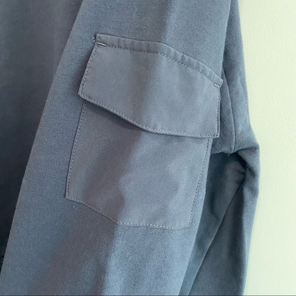 All in Motion™ Women's French Terry Butter Wash Sweatshirt Slate Size L - Picture 10 of 11